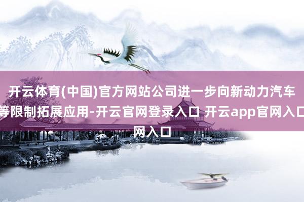开云体育(中国)官方网站公司进一步向新动力汽车等限制拓展应用-开云官网登录入口 开云app官网入口
