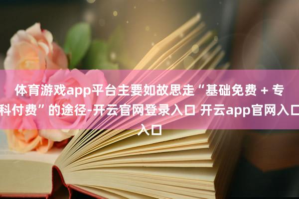 体育游戏app平台主要如故思走“基础免费 + 专科付费”的途径-开云官网登录入口 开云app官网入口