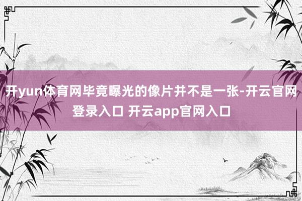 开yun体育网毕竟曝光的像片并不是一张-开云官网登录入口 开云app官网入口