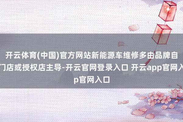 开云体育(中国)官方网站新能源车维修多由品牌自有门店或授权店主导-开云官网登录入口 开云app官网入口
