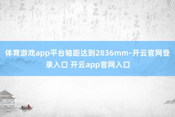 体育游戏app平台轴距达到2836mm-开云官网登录入口 开云app官网入口