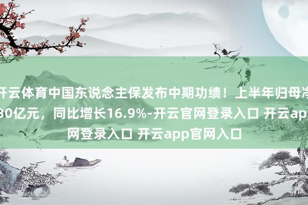 开云体育中国东说念主保发布中期功绩！上半年归母净利润265.30亿元，同比增长16.9%-开云官网登录入口 开云app官网入口